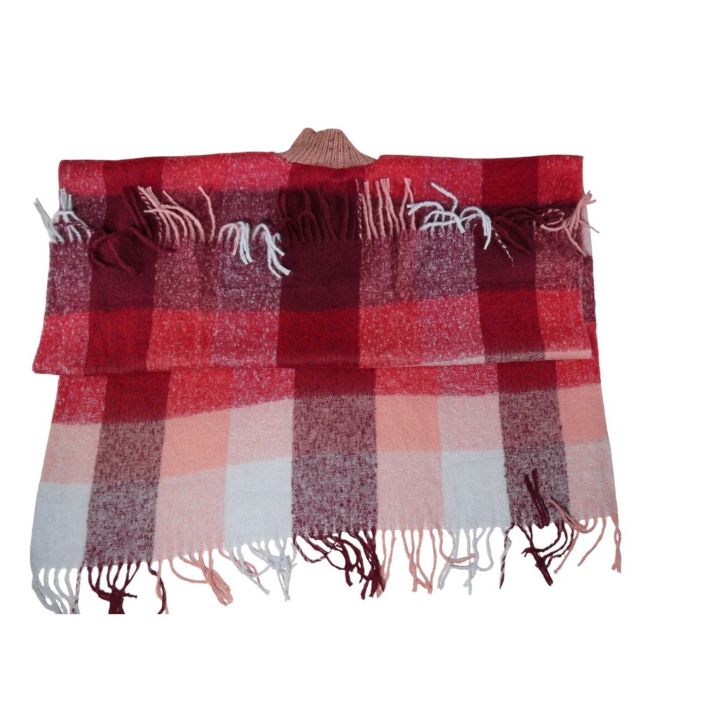 Kensie Sleeveless Burgundy Turtleneck Shawl One Size Women's Wrap - Picture 3 of 7